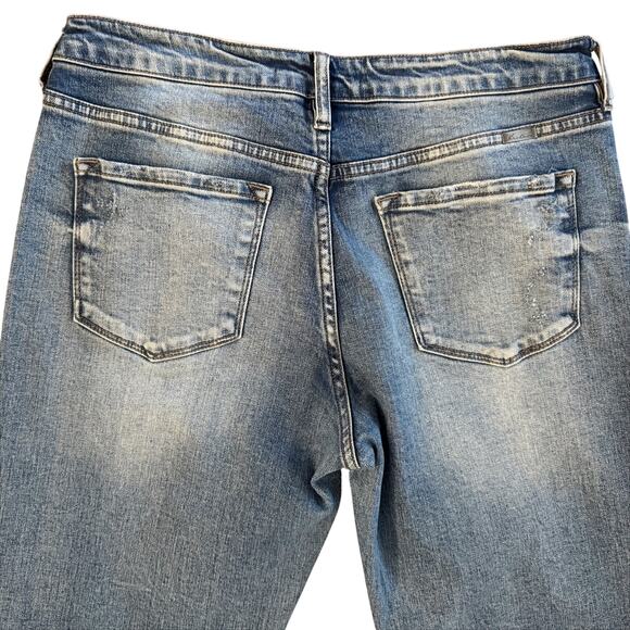 KanCan Jeans Women's Size 30 10 Blue High Rise Straight Distressed 1182 - Picture 11 of 12